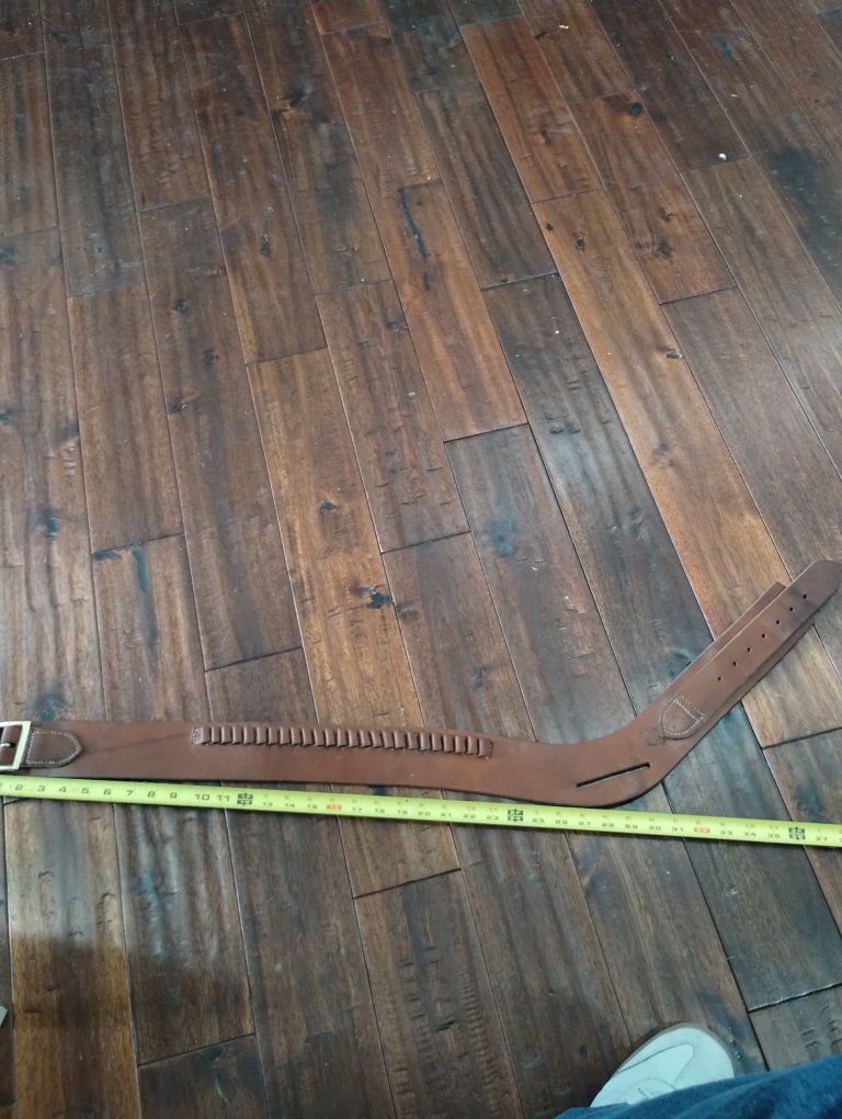 Remington .38 Special Leather Cartridge Belt - 30"-32" Waist, Ammo Loops