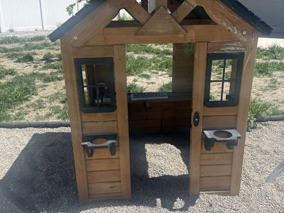 Wooden play house/ kitchen