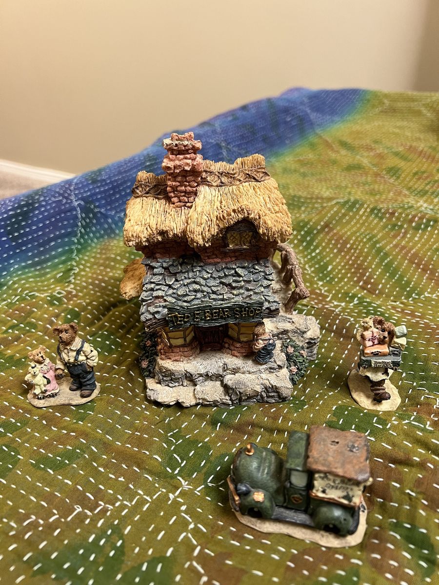 Boys, bear town, village, Ted E bear shop with accessories