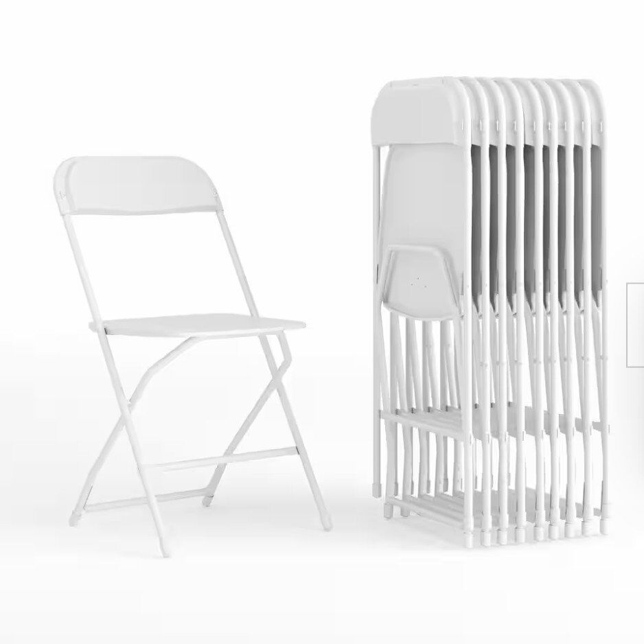 white folding chairs for sale