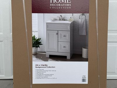 NEW Dove Gray Sedgewood 24.5 inch Single Sink Bath Vanity