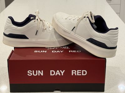 Sun Day Red Osprey Golf Shoes White Blue Navy Size 11 Tiger Woods TW