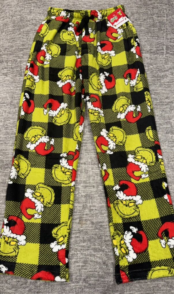 Grinch Men's Christmas Fuzzy Pajama Pants