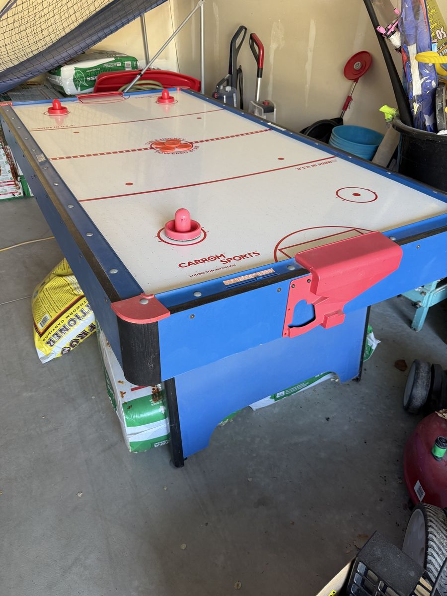 FREE Vintage Carrom Sports Air Hockey Table - Full-Size Arcade Game for Home Gameroom