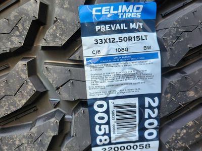 33x12.50r15 celimo prevail mt