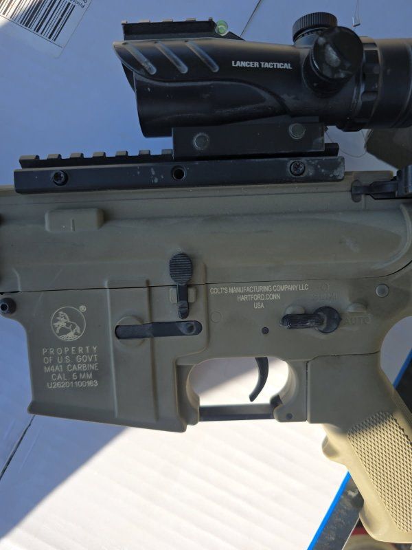 Colt M4A1 Tan Airsoft Rifle with Scope