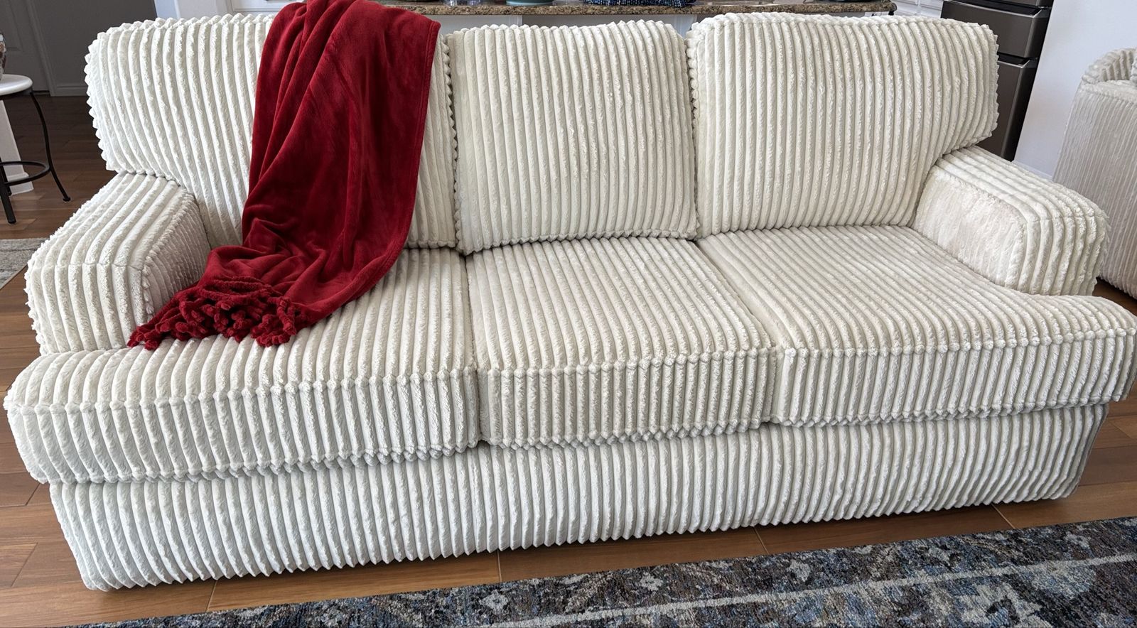 Beautiful cream colored sofa and matching chair