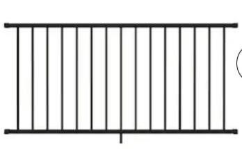 Deckoraters Aluminum Rapid Rail, 6ftx36in