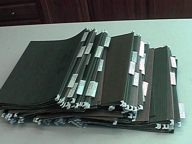 Used LETTER SIZE 100-pak Hanging File Folders, 1/5 tab w/warranty