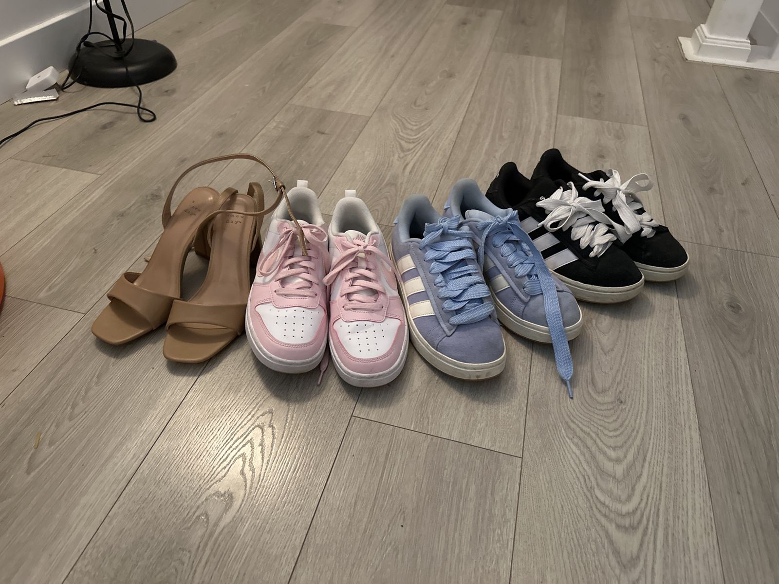 Mixed Lot Women's Shoes: A New Day Heels, Nike Sneakers, Adidas Sneakers - Various Styles & Sizes