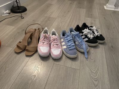 Mixed Lot Women's Shoes: A New Day Heels, Nike Sneakers, Adidas Sneakers - Various Styles & Sizes