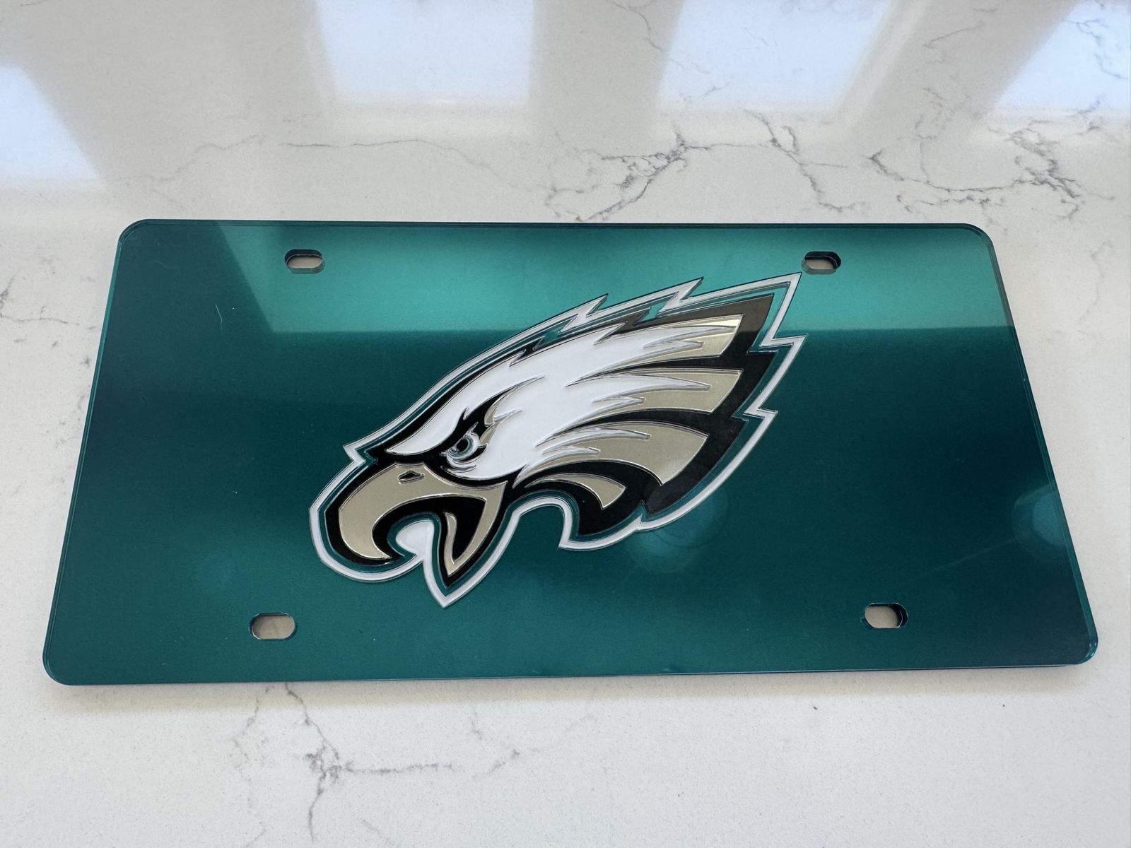 Philadelphia Eagles License Plate, insulated can cooler, bottle opener & flask w/shot glasses