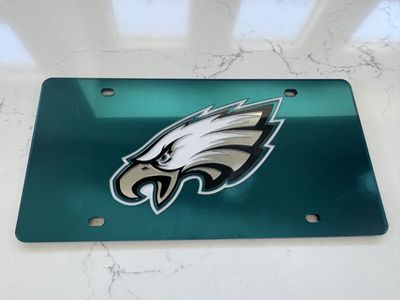 Philadelphia Eagles License Plate, insulated can cooler, bottle opener & flask w/shot glasses