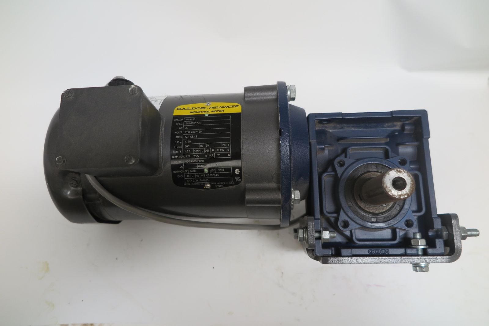baldor motor VM3358/chenta speed reducer 210814586