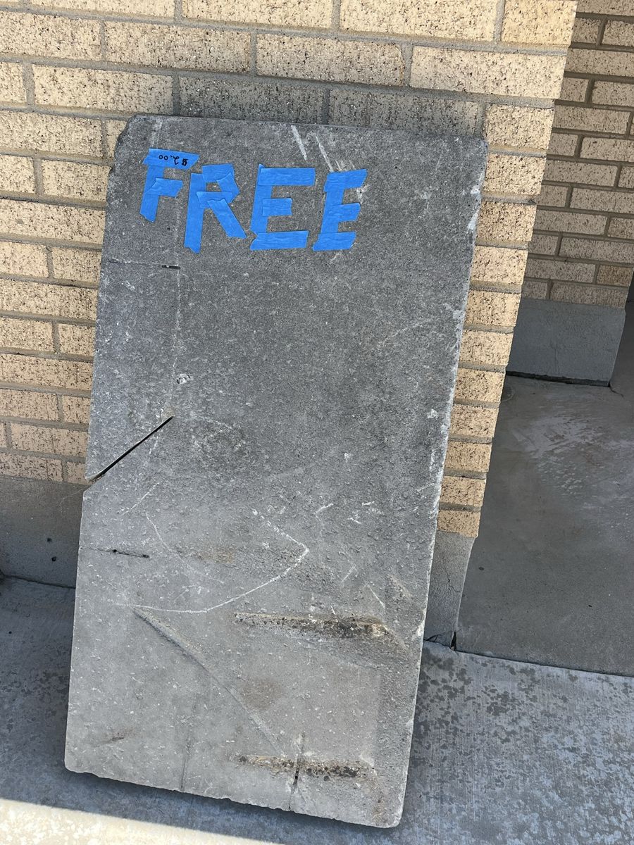 Large Gray Concrete Slab - Perfect for Patio, Stepping Stone, or DIY Projects (FREE)