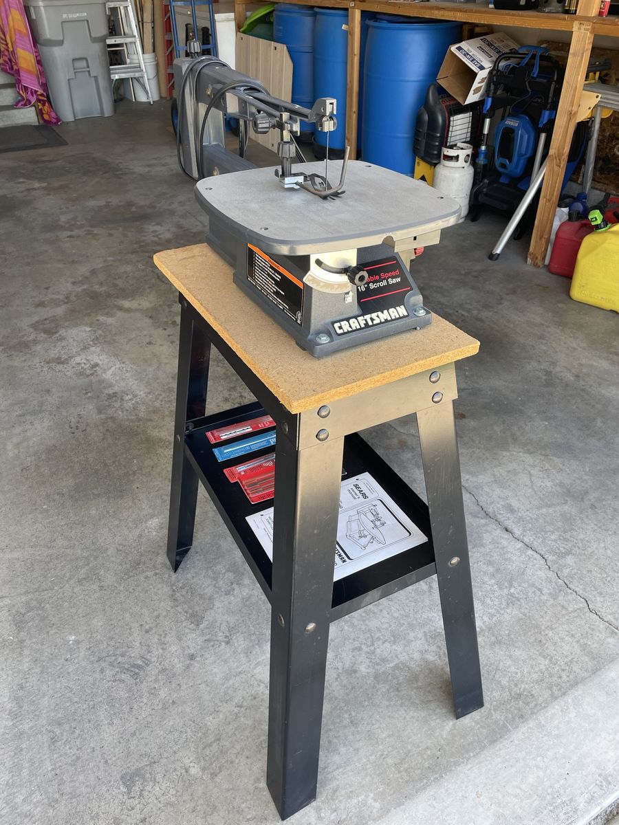 Craftsman 16-inch Variable Speed Scroll Saw with Stand - Ideal for Detailed Woodworking
