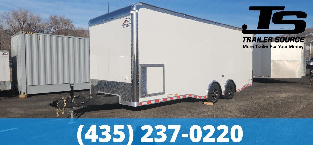 8.5x24 American Hauler Silver Hawk Enclosed Car Hauler Trailer - 7'10" Interior - 12K GVWR
