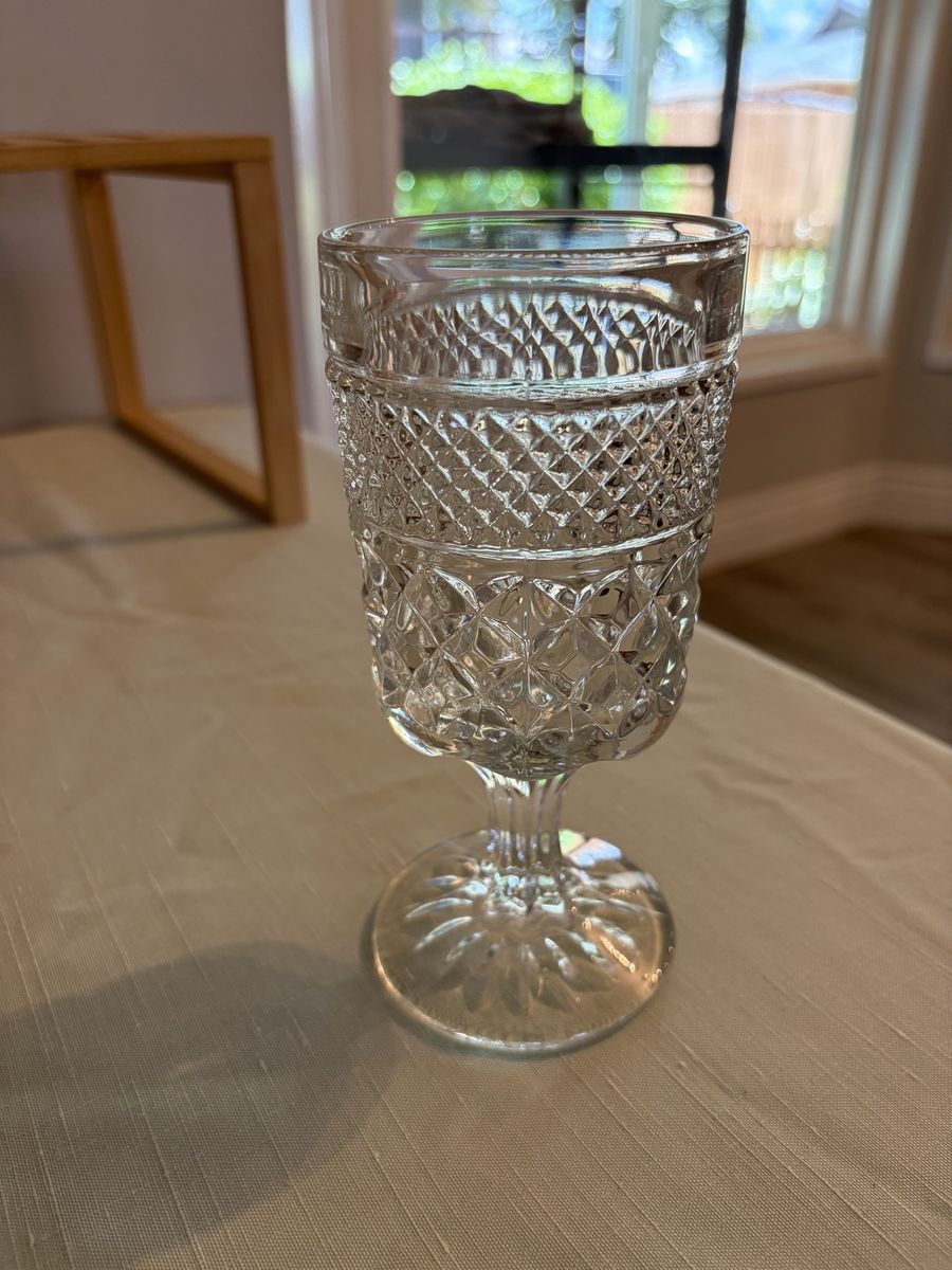 Vintage Pressed Glass Goblets – Set of 16 (or Sets of 4)