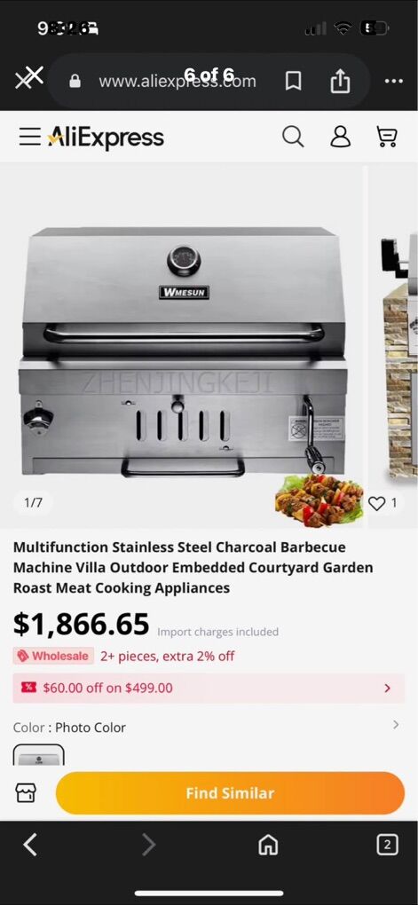 Multifunction Stainless Steel Charcoal Barbecue