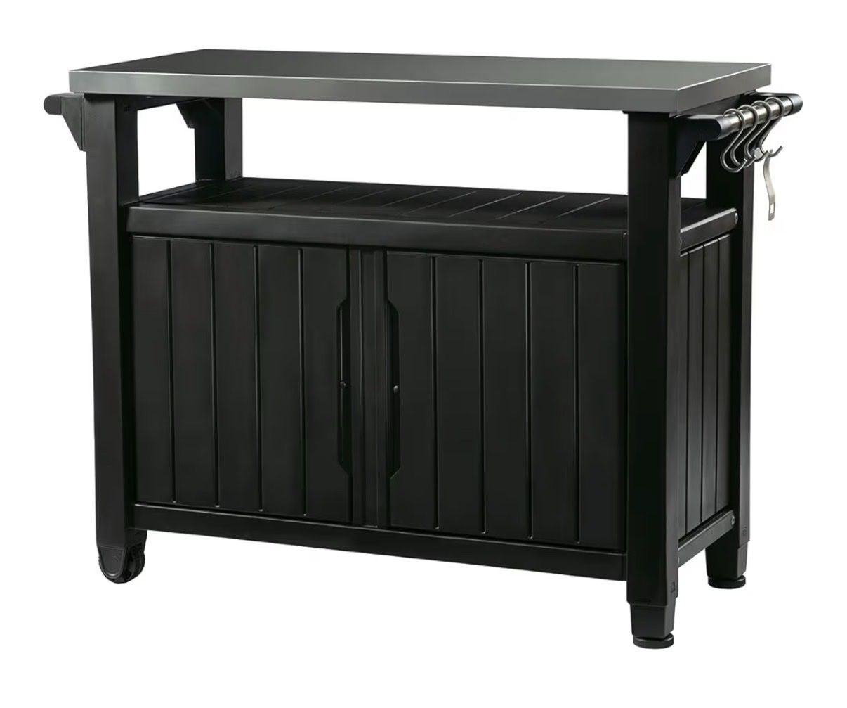 Keter Unity XL Portable Outdoor Table Storage Cabinet