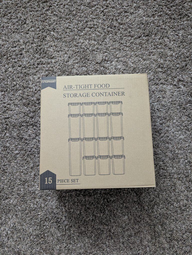 15 piece air-tight vertical food storage container