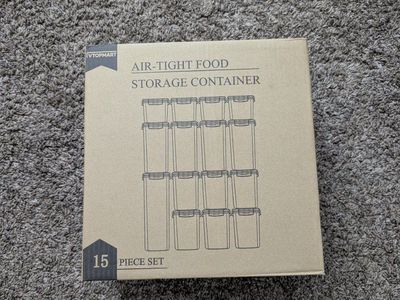 15 piece air-tight vertical food storage container