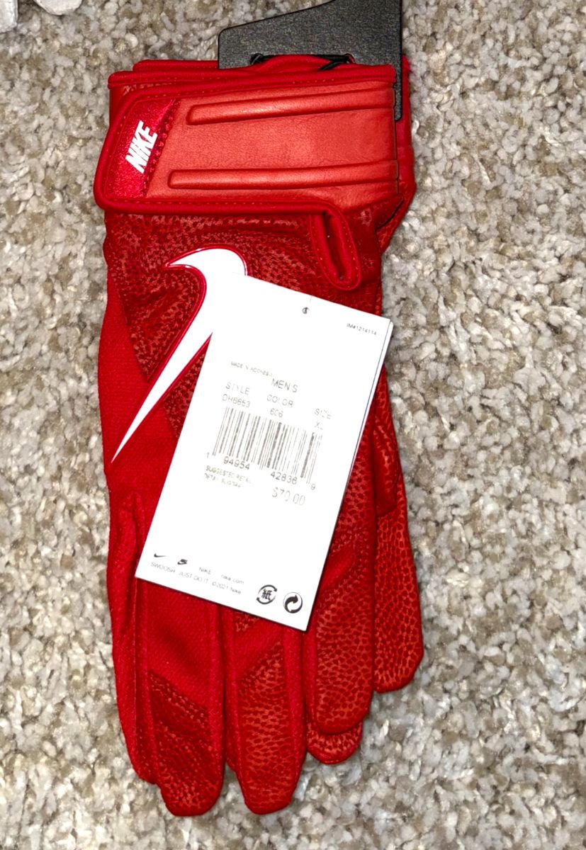 NEW Nike Alpha Huarache Elite 4 Baseball Batting Gloves XL Red