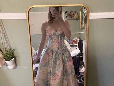 Floral prom dress size 4-6 (small)