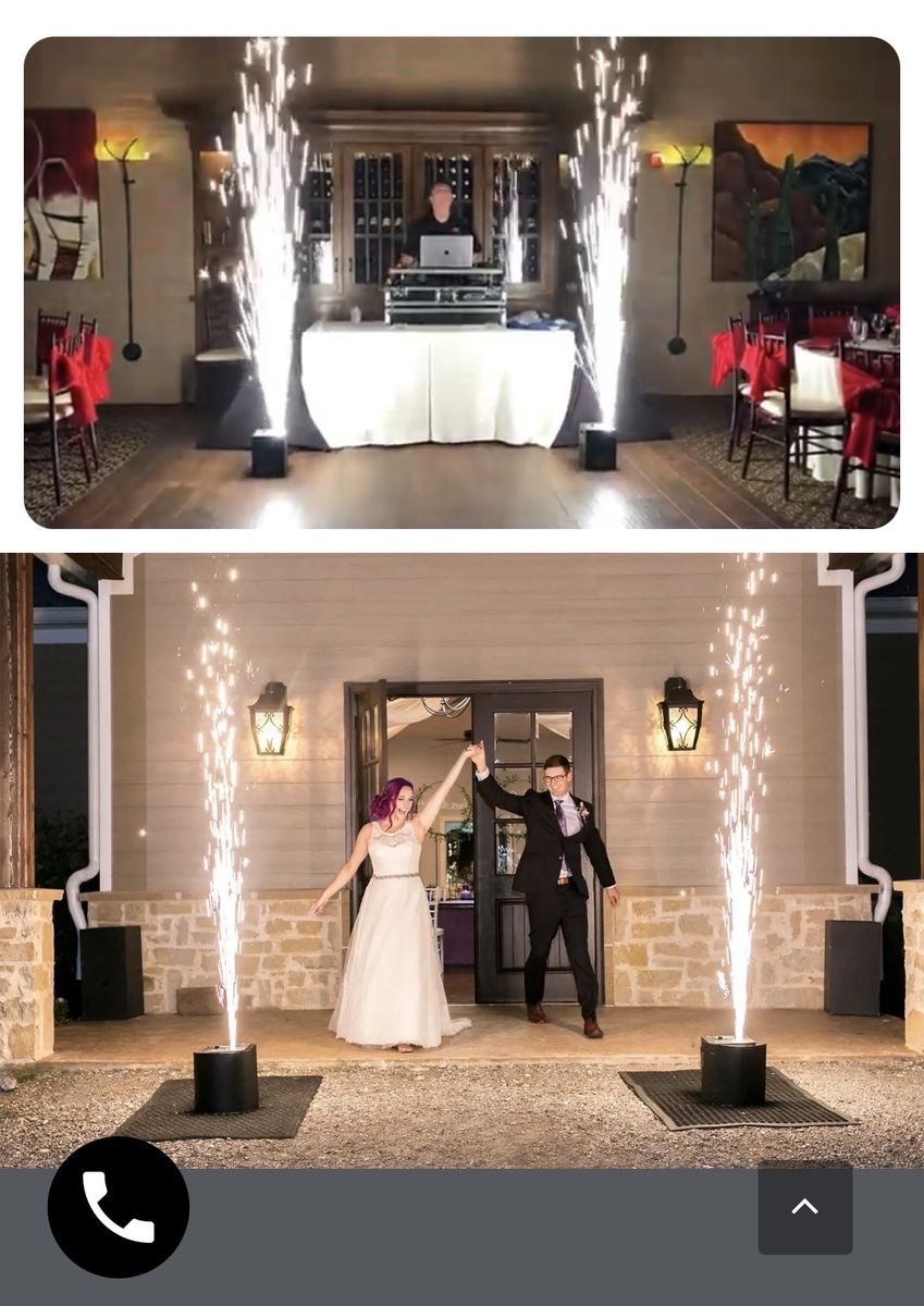 Cold sparkle machines for weddings, parties