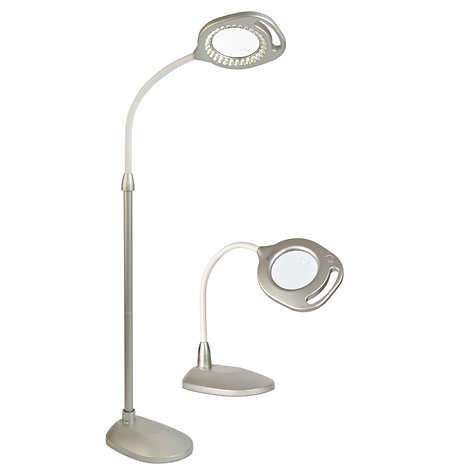 OttLite 43828C-SHPR 2-in-1 LED Magnifier Floor and Desk Lamp 1454702 #86647