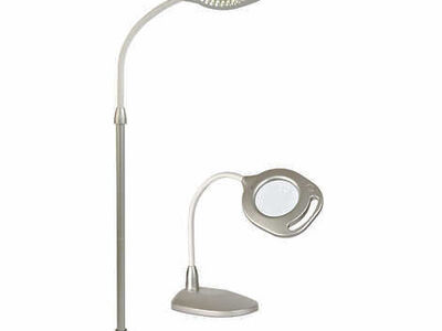 OttLite 43828C-SHPR 2-in-1 LED Magnifier Floor and Desk Lamp 1454702 #86647