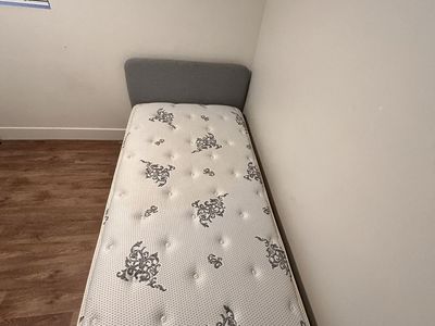 Twin bed and mattress