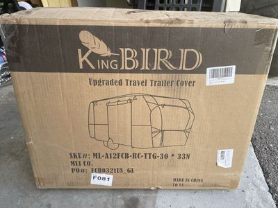 KINGBIRD ML-A12FCB-RC-TTG-30*33N Upgraded Travel Trailer Cover New