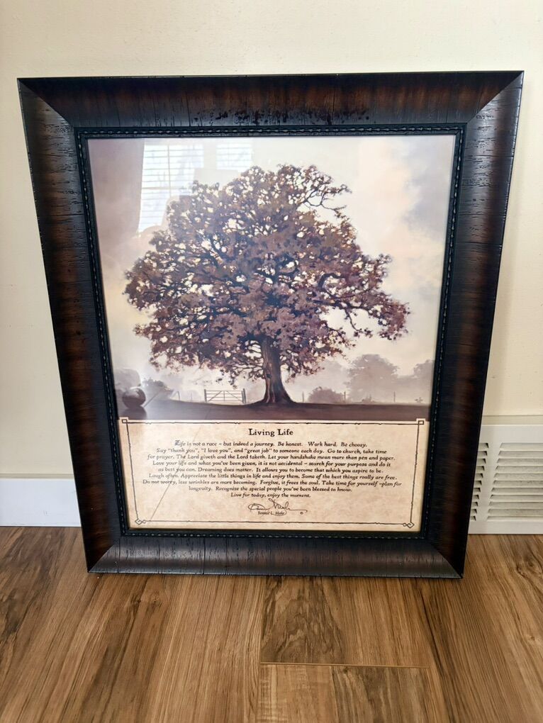 Living Life Tree Picture & Poem