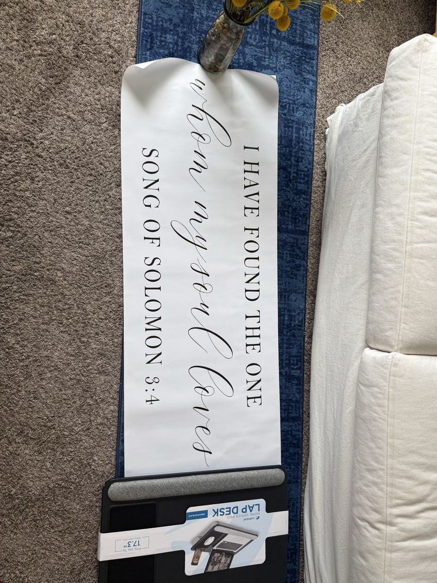 Decorative Scripture Banner - "I Have Found The One Whom My Soul Loves" Song of Solomon 3:4