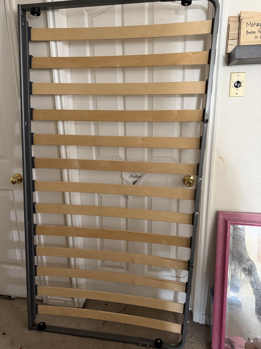 Ikea SVARTA steel Twin Bunkbed And Pull Out Bed