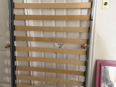 Ikea SVARTA steel Twin Bunkbed And Pull Out Bed