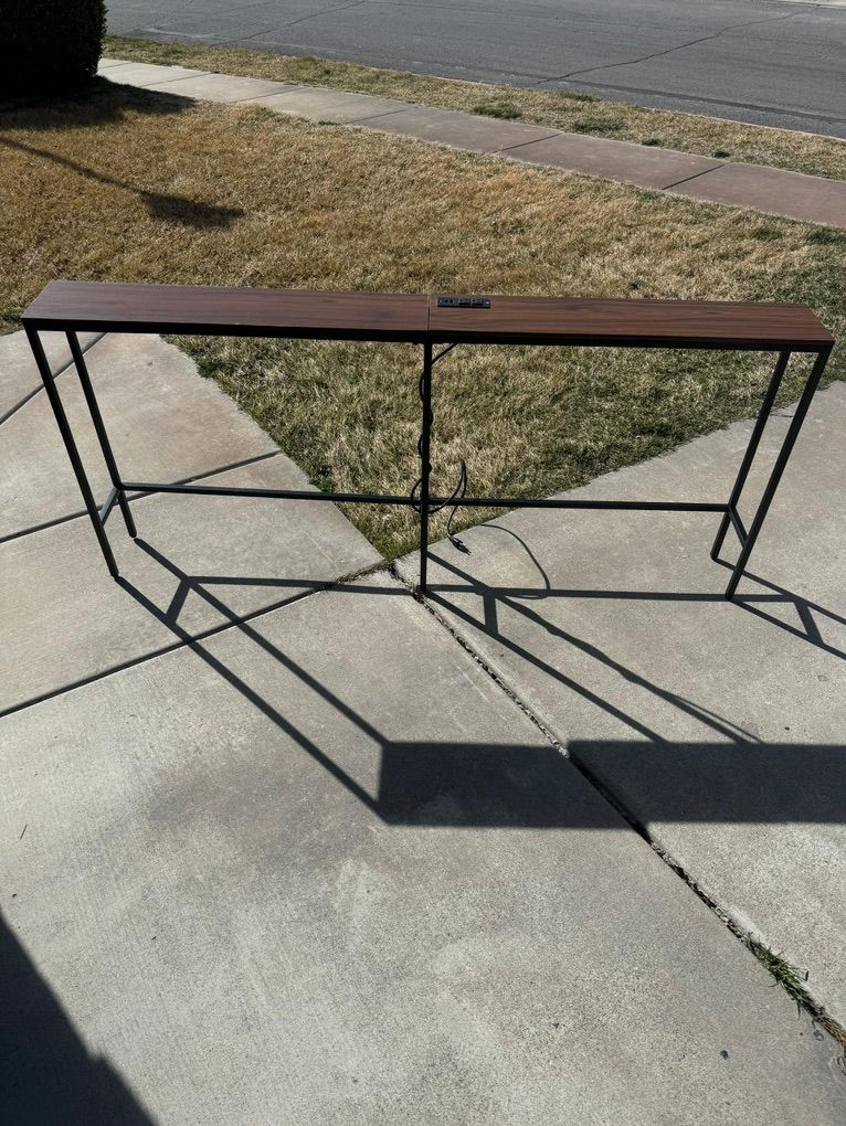 71 Inch Sofa Table With Power Station (Like New)