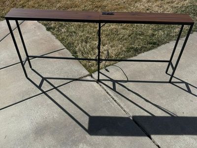 71 Inch Sofa Table With Power Station (Like New)