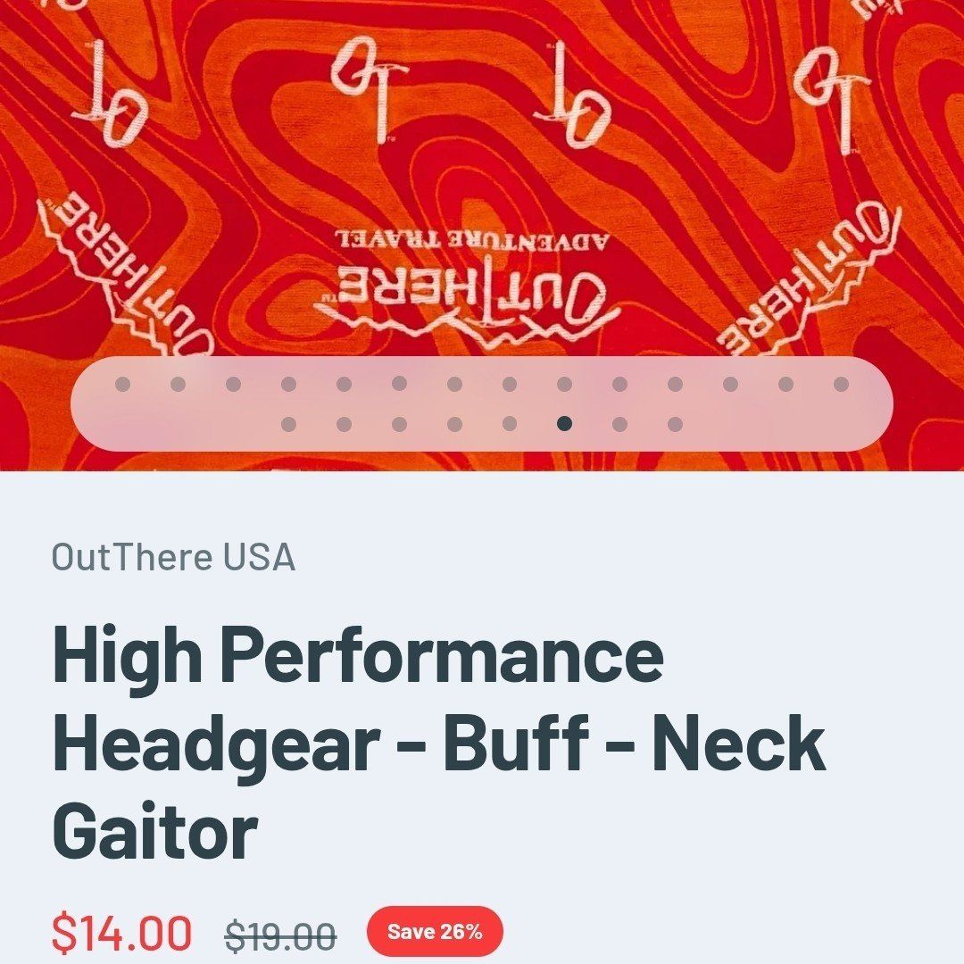 Out There Head Buff, Scarf Sweat, Dust, Sun Wind N