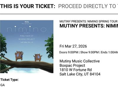 nimino concert tickets 3/27