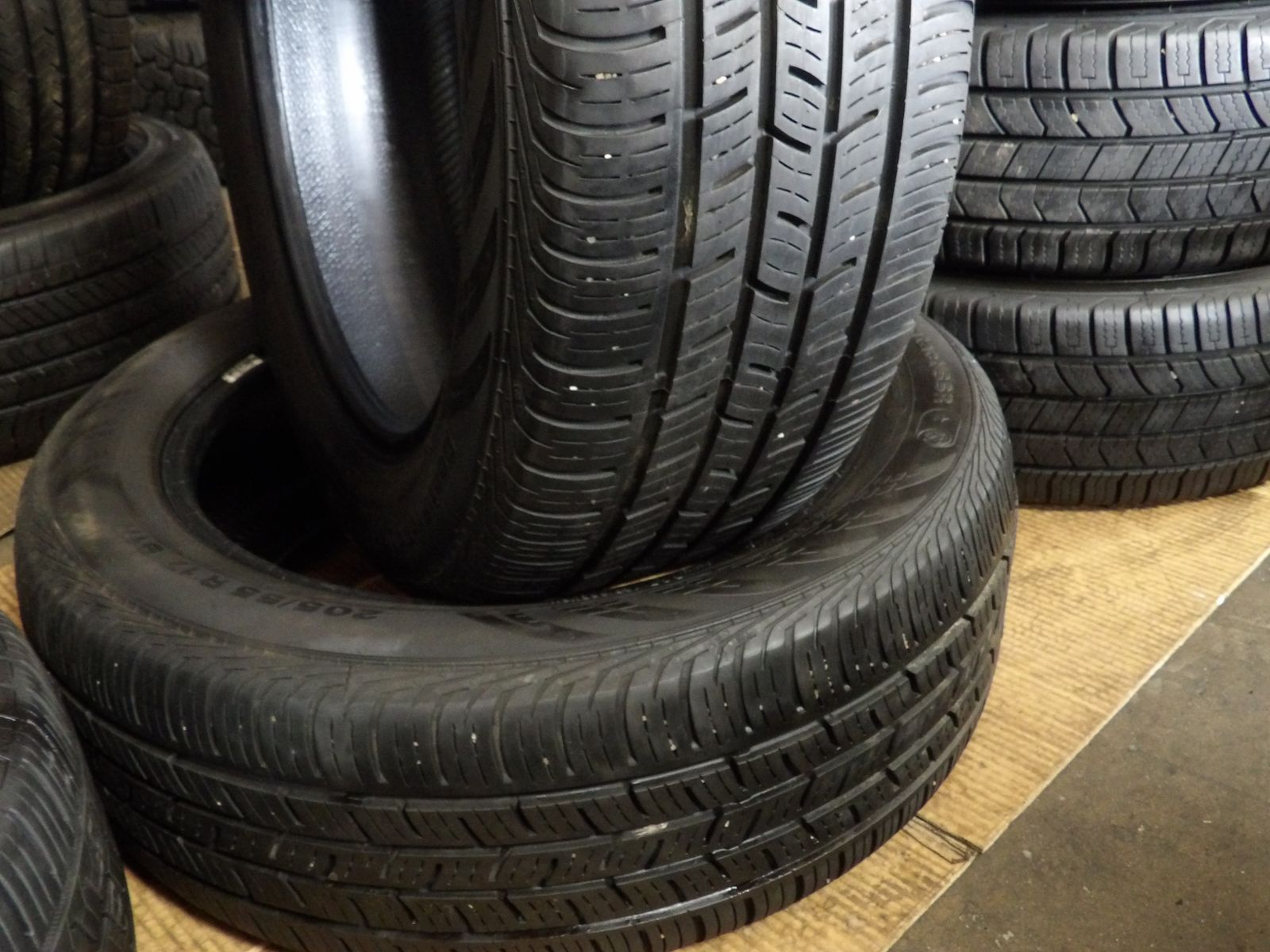 205/55R17 CONTINENTAL CONTIPRO CONTACT PAIR OF TWO USED TIRES