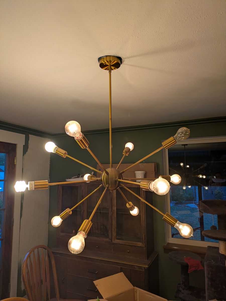 Gold Sputnik Light Fixture