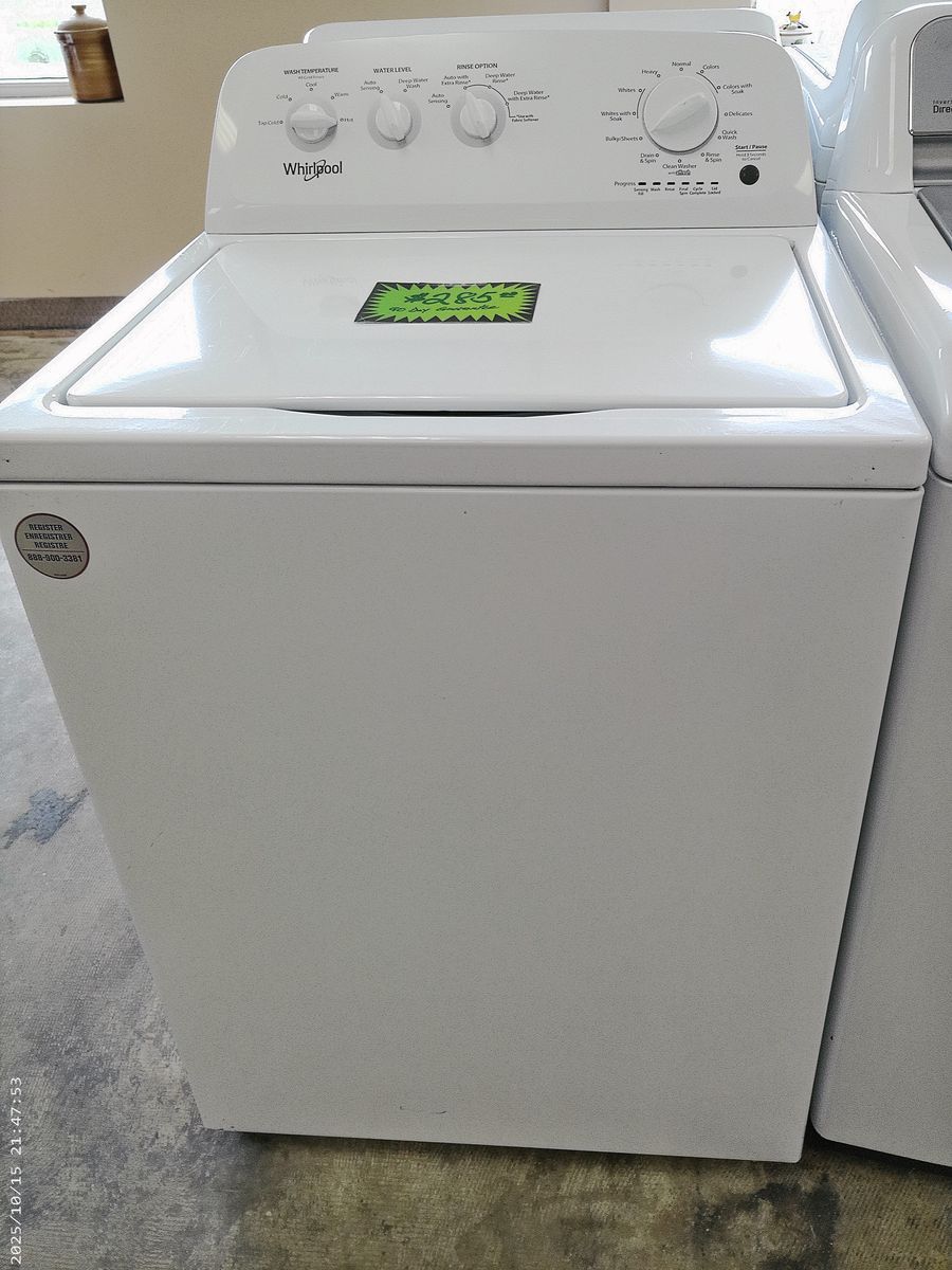Whirlpool High Efficiency Washer~With Agitator~90 Day Guarantee