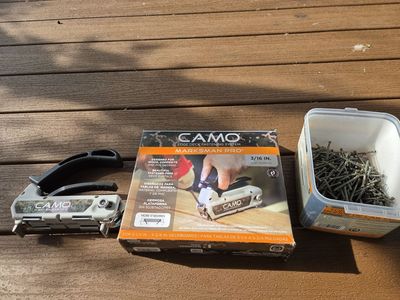 Camo edge deck fastening system and screws