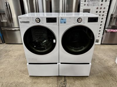 LG FRONT LOAD WASHER AND DRYER WITH STEAM