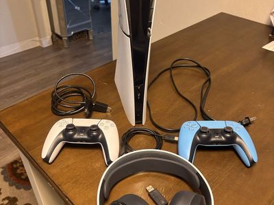 Sony PlayStation 5 Console with Two Controllers and Wireless Headset