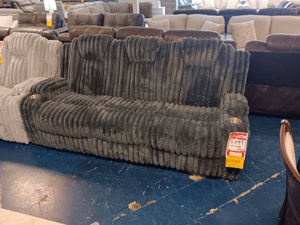 plush reclining sofa, love seat