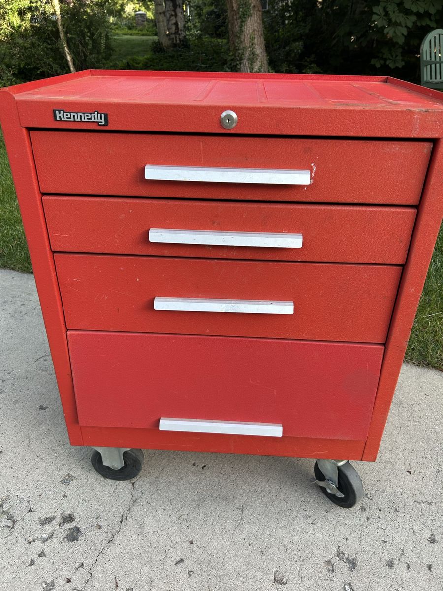^ Kennedy Heavy Duty 4-Drawer Rolling Tool Cabinet ^ FREE DELIVERY