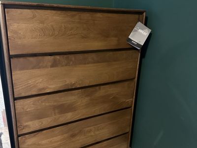 Ashley Furniture Kensley 5-Drawer Chest - Modern Rustic Wood Tall Dresser